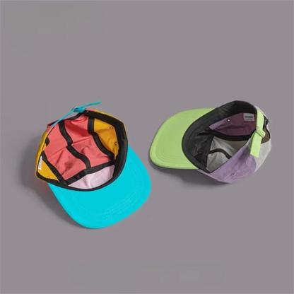 Retro Japanese Style Hip-hop Hats 5 Panel Thin Flat Brimmed Baseball Cap Quick-drying Breathable Sunscreen Hat Unisex