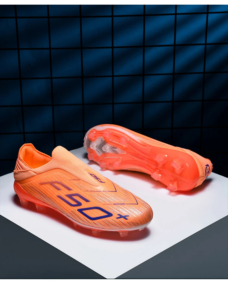 Nouvelles chaussures de football pour hommes, crampons antidérapants ultralégers FG pour gazon, chaussures de sport confortables pour adultes, chaussures de futsal antidérapantes