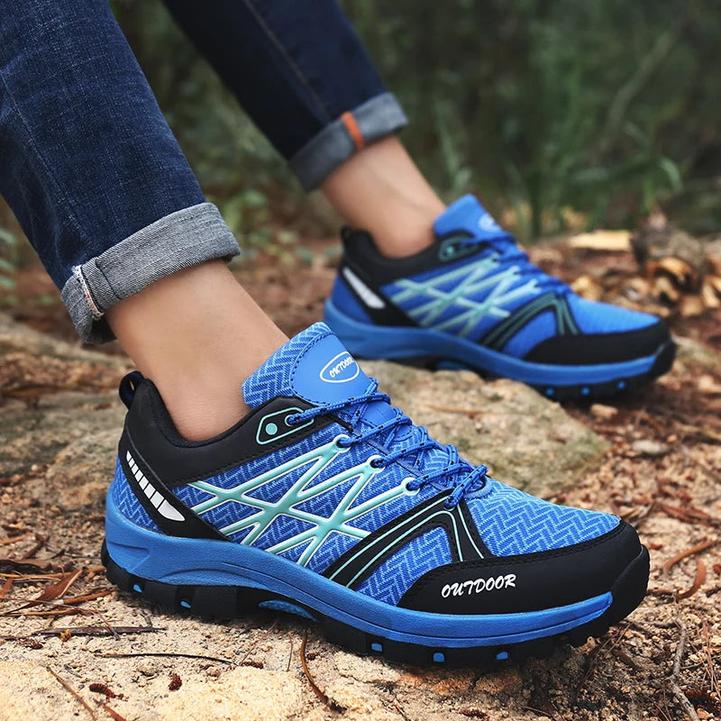 Chaussures de randonnée en maille pour hommes, souliers de voyage respirants, imperméables, pour plein air, chasse, pêche, montagne, équitation, sport