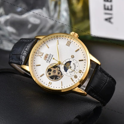 118A StoreOrient Series Sports Sun, Moon, and Stars Skeleton Mechanical Men's Sports Watch Full Functionality World Time
