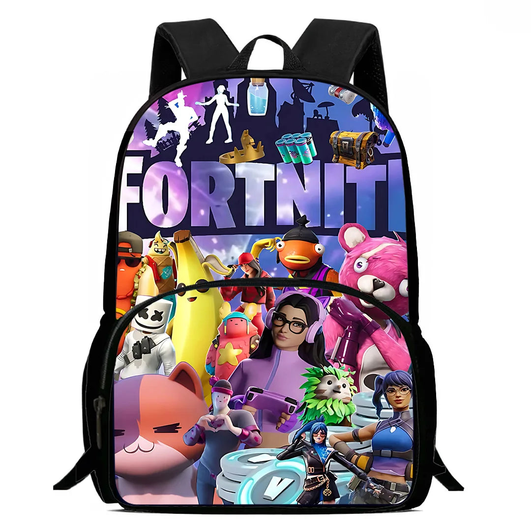 Класическа детска раница FortniteS за момчета и момичета, подарък за рожден ден на ученик, ученическа чанта за деца с голям капацитет, издръжлива туристическа раница за къмпинг