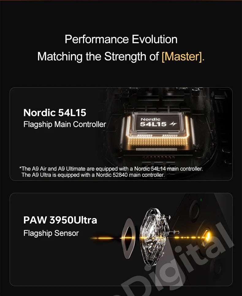 Bezprzewodowa mysz gamingowa ATK Dragonfly A9 Ultimate A9 Air PAW3950 ultralekka ergonomiczna mysz e-sportowa FPS dla graczy CSGO A9 Ultra