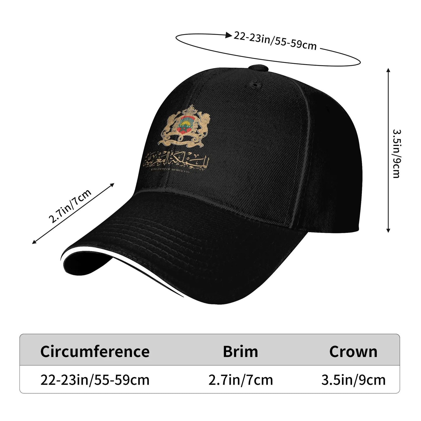 Morocco Flag Map Baseball Cap  y2k Cool Trucker Hat Summer Men Women Hunting Camping Baseball Caps