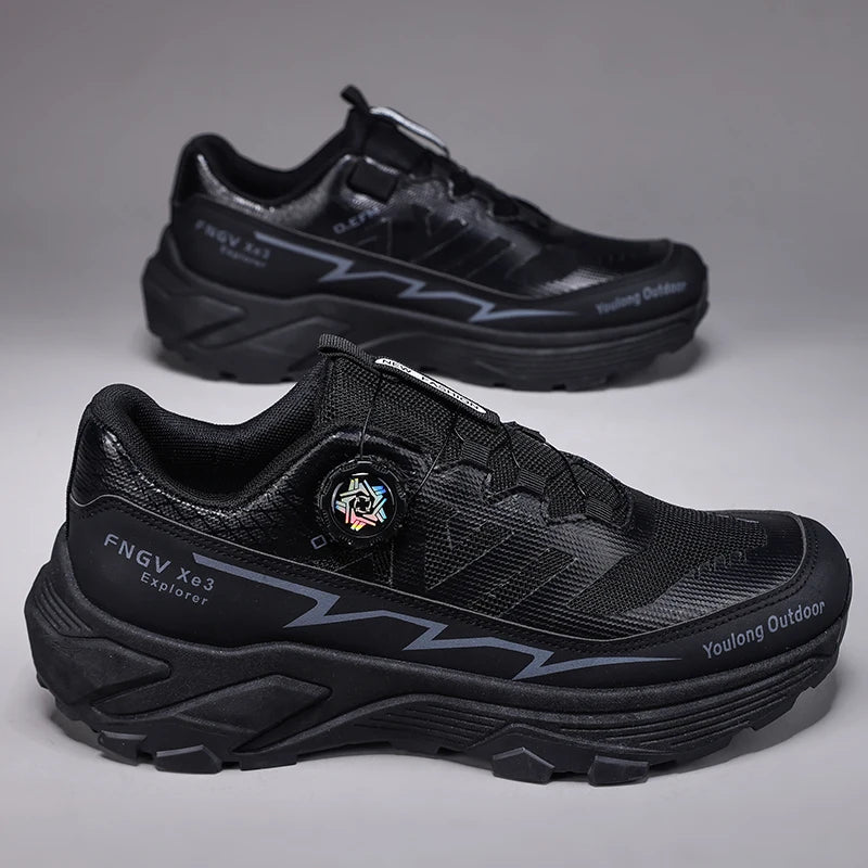 Scarpe da trekking traspiranti da uomo — Fibbia girevole, suola antiscivolo