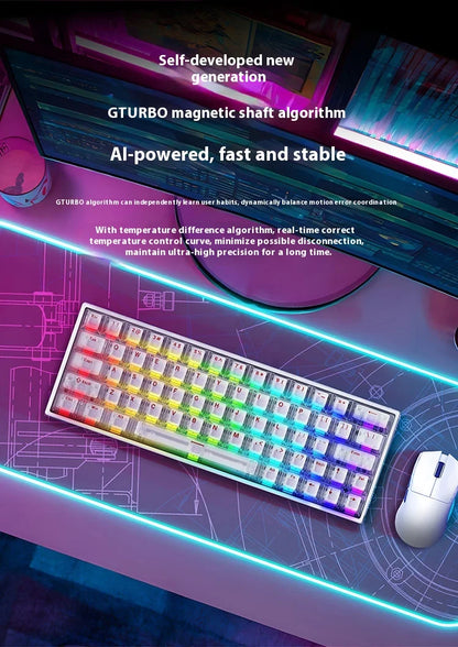 IROK ND63 Max ND63 Ultra ND68 Pro Gaming Magnetic Mechanical Keyboard 60% Layout RT0.001mm 8K 0.125ms Delay Wired Gamer Keyboard
