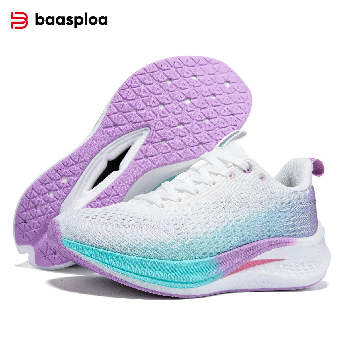 Baasploa løbesko til mænd, professionelle træningssko til kvinder, med kulfiberplade, åndbare sneakers i mesh, lette unisex-sportssko til mænd