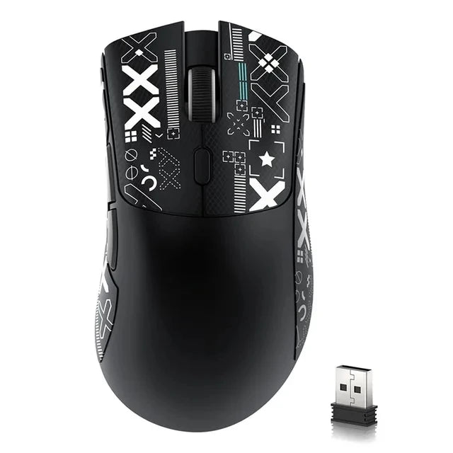 Ratón gaming inalámbrico Attack Shark R1 ligero Bluetooth 2.4G PAW3311 18000DPI ergonómico con macros