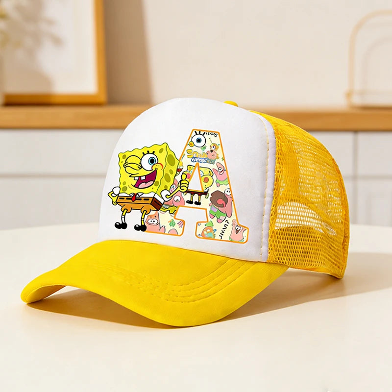 SpongeBob SquarePanted Baseball Cap Kids Adults Letter Print Sun Hats Anime Cartoon Adjustable Peaked Caps Summer Casual Hat New