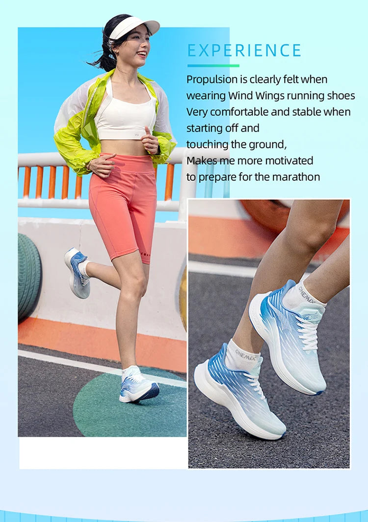 „Onemix Wind Wings“ kvėpuojantys greitojo bėgimo bateliai vyrams, maratono sportiniai kasdieniai bateliai moterims, lengvi vyriški lauko šokdynės