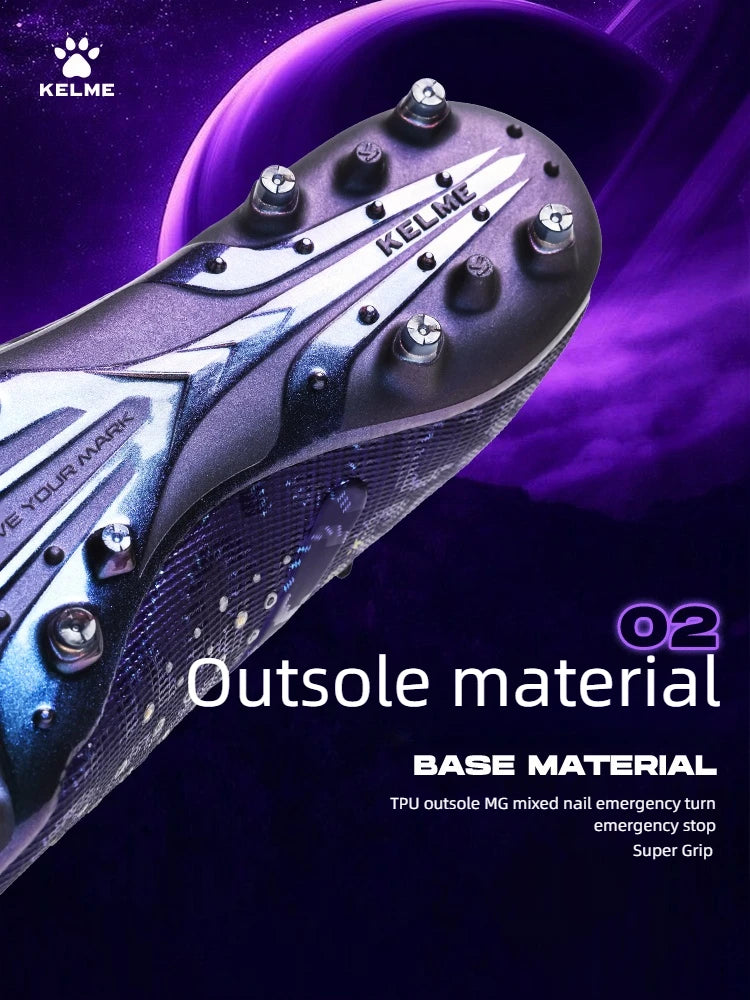 Chuteiras de futebol KELME Adulto para homem Disease Electric 3.0 com pitons curtos MG, profissionais para jogo e treino, respiráveis