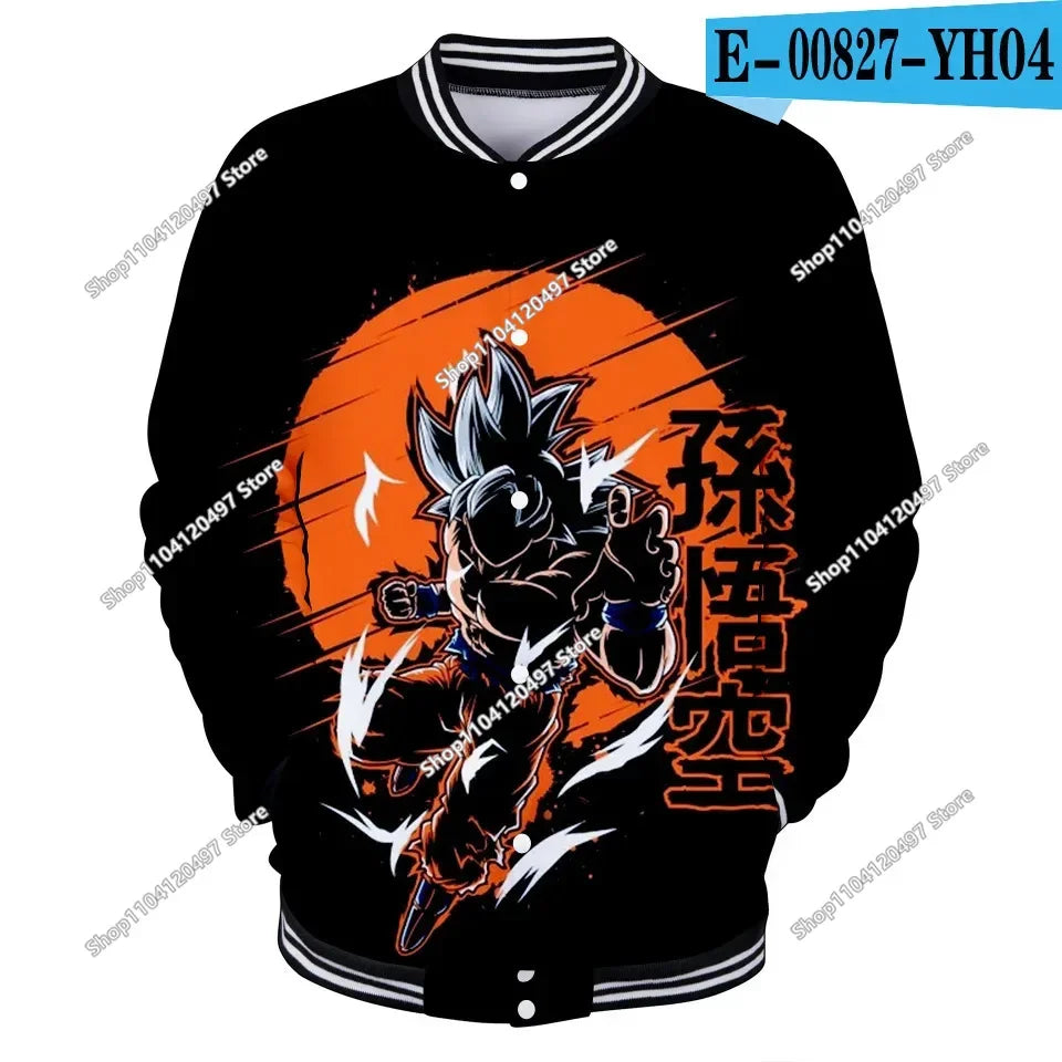 Nova japanska anime Dragon Ball Z sveučilišna jakna, jesenska ležerna majica s kapuljačom, kaput-jakna, brendirana bejzbolska jakna