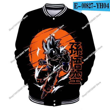Nova japanska anime Dragon Ball Z sveučilišna jakna, jesenska ležerna majica s kapuljačom, kaput-jakna, brendirana bejzbolska jakna