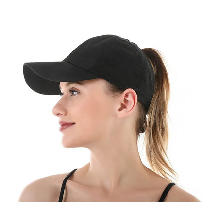 Summer Baseball Cap, Golf Suit, Sports and Leisure Cross Ponytail Cap, Mesh Quick Drying Duckbill Cap