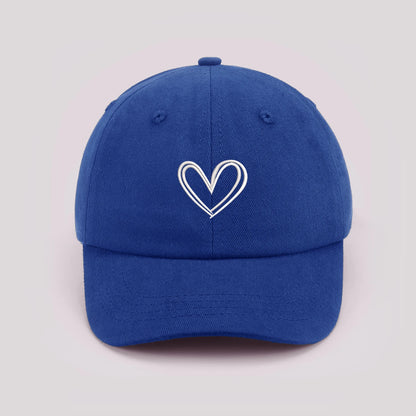 Cartoon heart-shaped Baby Baseball Cap Cute Solid Color Toddler Sun Hat with Ears Summer Adjustable Kids Boy Girl Peaked Cap ﻿