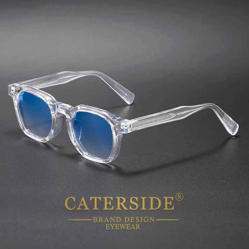 CATERSIDE New Fashion Punk Men Sunglasses Frame Square Personalized Design Sun Glasses Women Travel Party Business Festival Gift