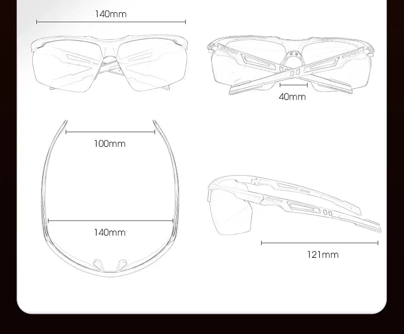 SCVCN-Polarized Cycling Glasses Running Sunglasses UV Protection Bicycle Sports MTB Road Bike Eyewear for Women Cycle Goggles
