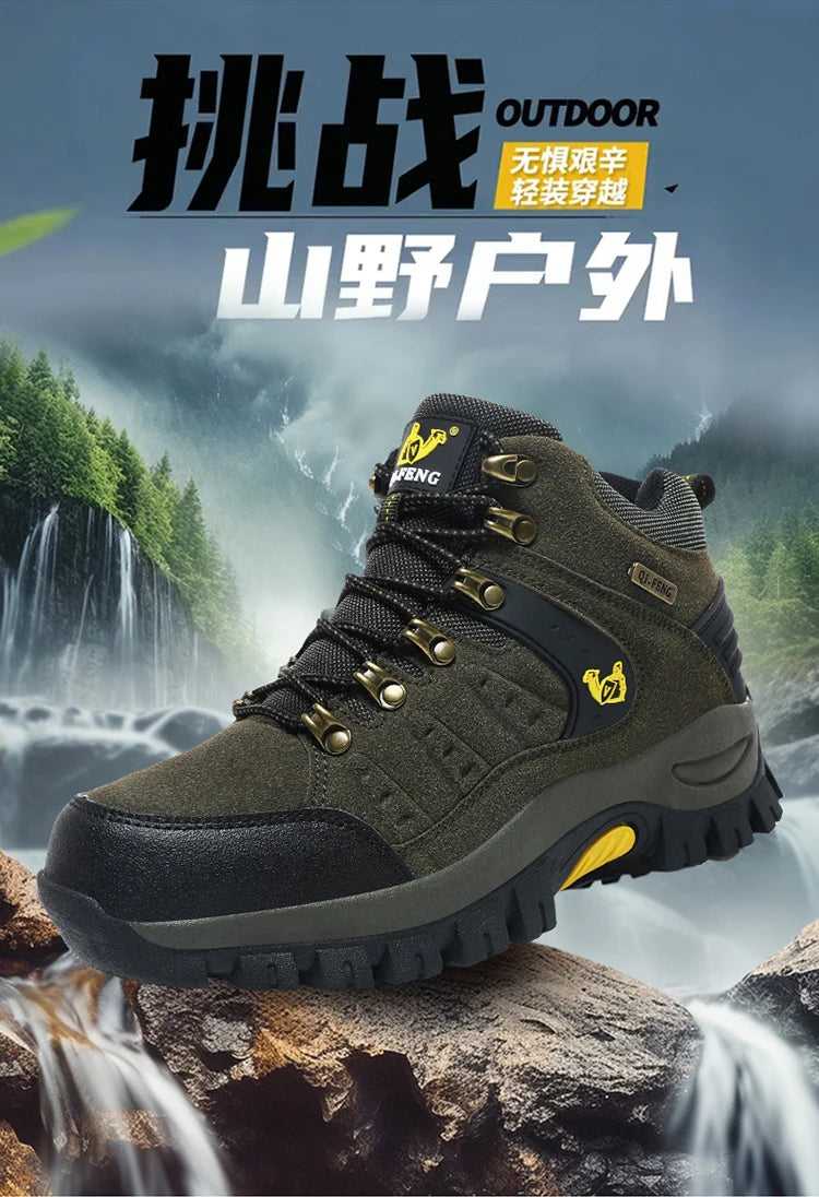 Scarponi da trekking impermeabili per uomo e donna, per primavera e autunno, resistenti all’usura, per sport di montagna e caccia