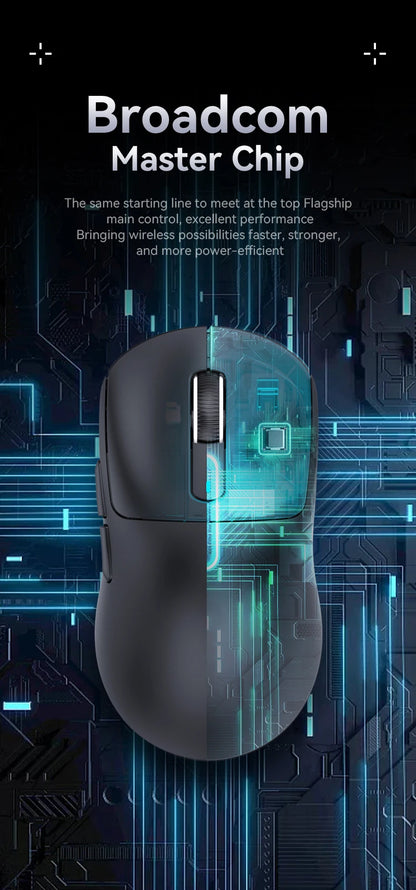 ATTACK SHARK X3/X3PRO 4K/8K Wireless Gaming Mouse, 26K DPI, Tri-Mode (Wired/2.4GHz/BT5.2), Lightweight, PAW3395 Sensor For Gamer