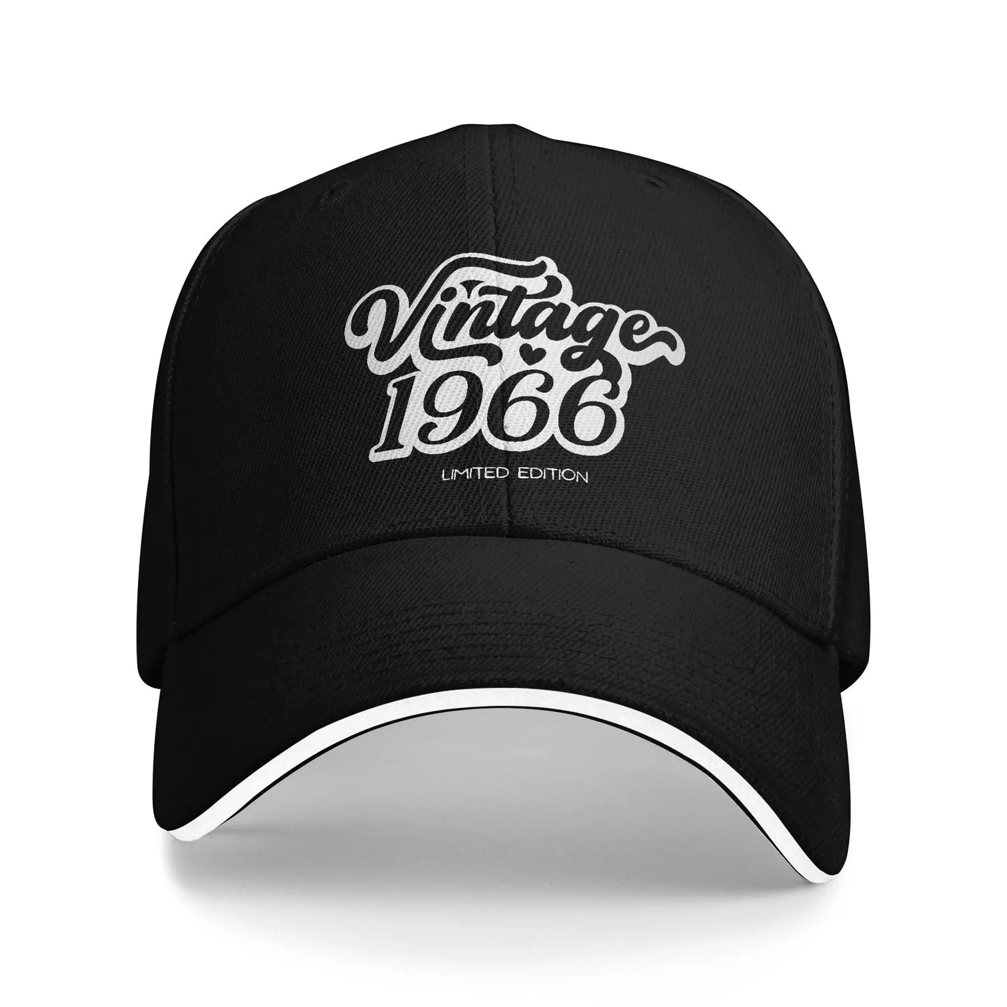 Men Women Born in 1966 vintage age 60 years old funny 60th birthday Hat Fashion Baseball Cap  Sun Hat Travel Headewear