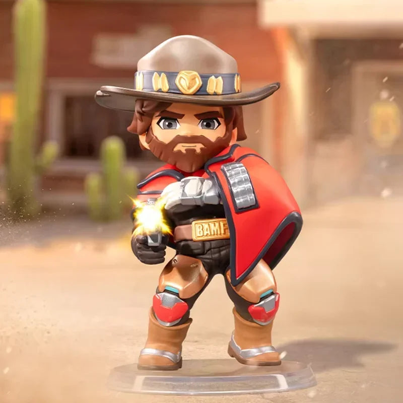 POP MART Overwatch Play of The Game Series Caixa Surpresa Mystery Box Brinquedos Kawaii Ornamentos Figuras Decoração de Casa Bonecas Modelo de Secretária