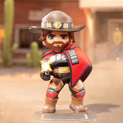 POP MART Overwatch Play of The Game Series Caixa Surpresa Mystery Box Brinquedos Kawaii Ornamentos Figuras Decoração de Casa Bonecas Modelo de Secretária