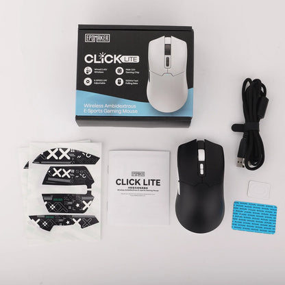 EPOMAKER Click Lite Wired/BT/2.4GHz Wireless Gaming Mouse PAW3311 Sensor 800 to 24000 DPI with 500mAh Battery for PC/Mac/Linux