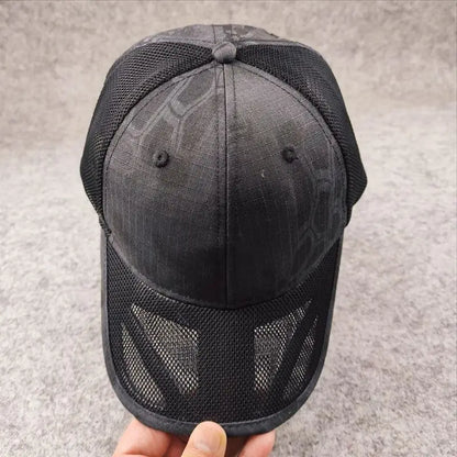 Gorra de béisbol de malla transpirable de verano para hombre, talla grande, ajustable, gorra casual de camuflaje para actividades al aire libre y en la selva, para hombre, 62 cm