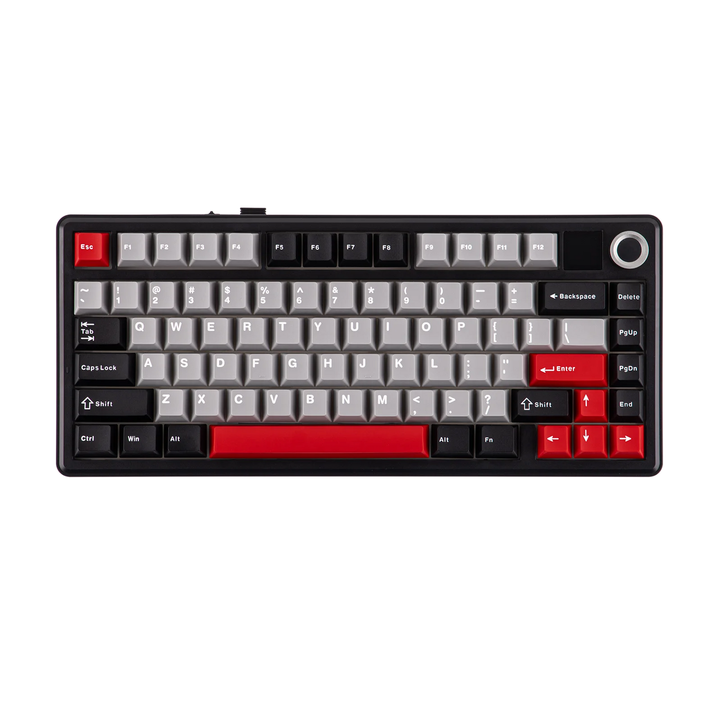 Teclado mecánico inalámbrico EPOMAKER X AULA F75 MAX compacto 75% con distribución ANSI, conexión por cable/Bluetooth/2.4GHz, pantalla TFT y perilla