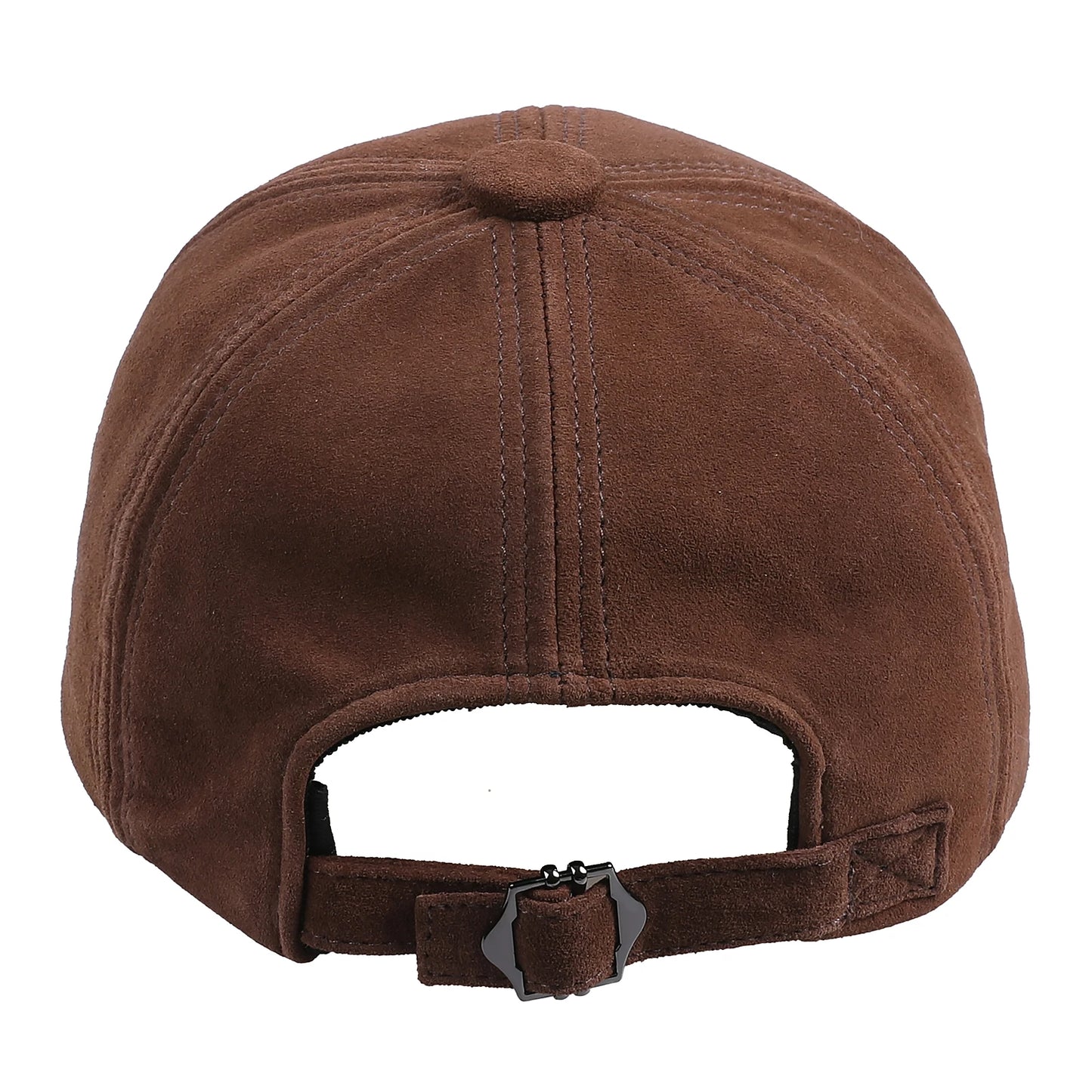 BOONJOVIA Unisex Genuine Suede Leather Baseball Caps for Mens Womens-Adjustable Buckle Back Real Leather Hats