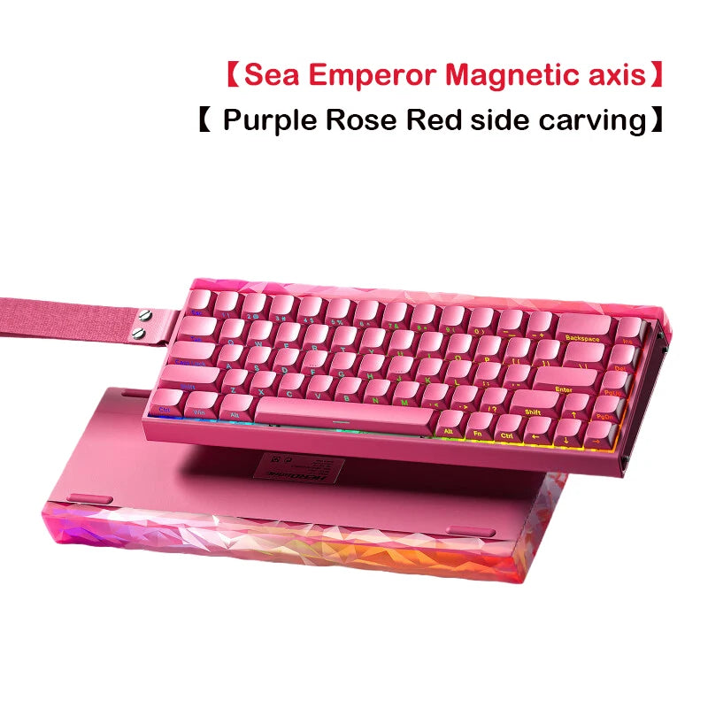 Tastiera meccanica gaming AULA HERO 68 HE con asse magnetico RT, cablata, illuminazione RGB, polling rate 8K e incisione laterale