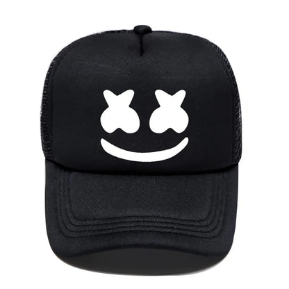 Fashion Cartoon Mesh Baseball Caps Men Women Hip Hop Snapback Hat DJ Marshmallow Cap Summer Breathable Mesh Outdoor Sun Hat