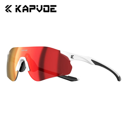 Kapvoe New Outdoor Running Cycling Glasses Bike Photochromic Sunglasses Women Eyewear Men Sports Marathon Bicycle UV400 Goggles