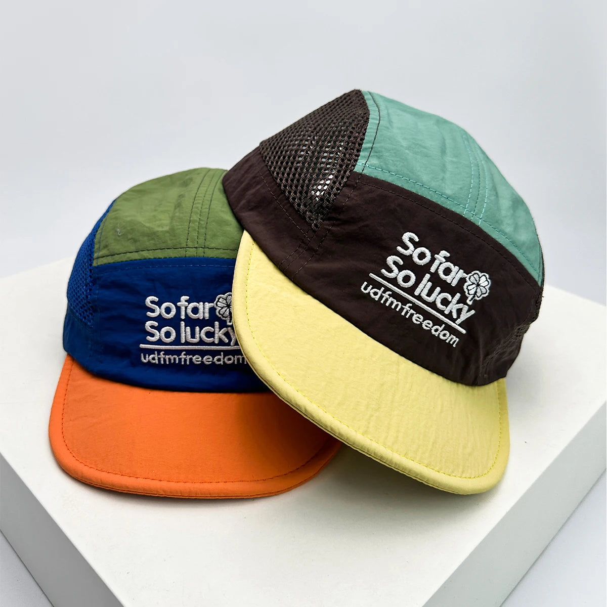 New Unisex Flat Eave Embroidered Letters Baseball Hats Breathable Korean Sunshade Quick Drying Peaked Caps Niche Versatile ins