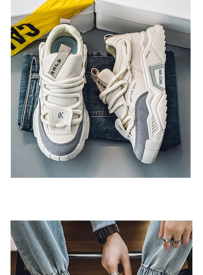 Sneakers casual da uomo - Moda primaverile - Scarpe da skateboard basse e versatili per uomo, adatte agli sport all'aria aperta