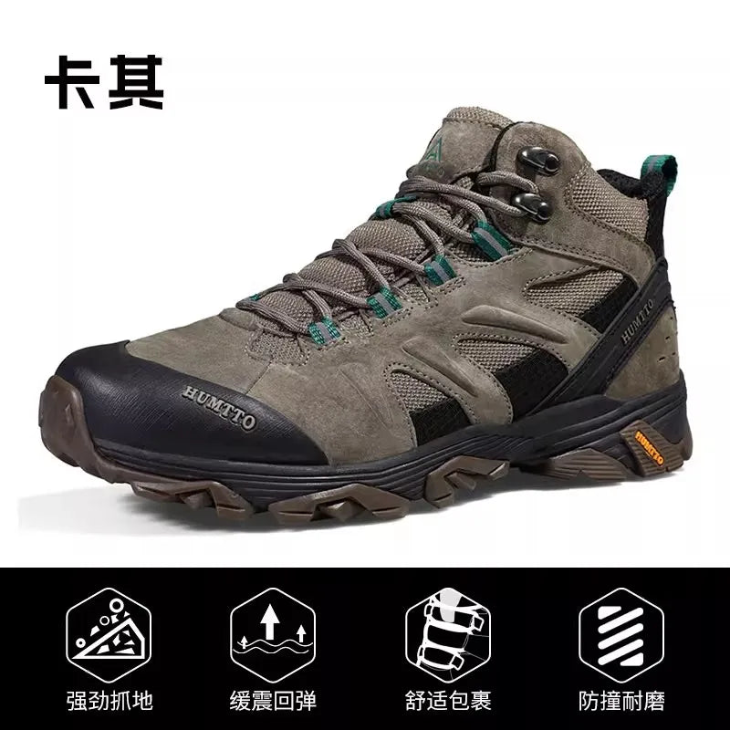 HUMTTO Zapatillas de senderismo para hombre, calzado de invierno para deportes al aire libre, escalada y caza, zapatillas de trekking cálidas para mujer, botines tácticos