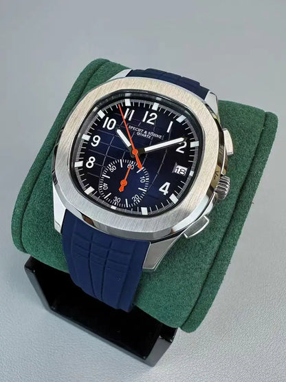 2026 New Specht&Sohne Men's Watches Quartz Watch Top Brand Luxury Chronograph Sport Rubber Luminous 5Bar Waterproof Reloj Hombre