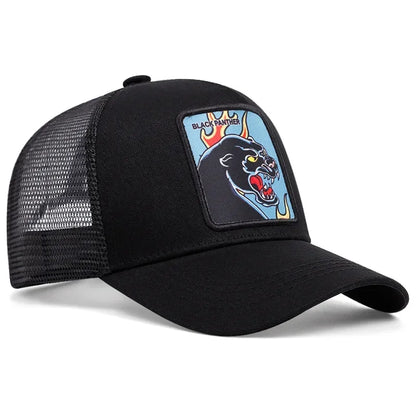 New High Quality Outdoor Sport Black Panther Baseball Cap Spring And Summer Embroidered Adjustable Unisex Hip Hop Dad Mesh Hat