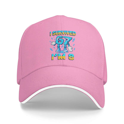 Unisex 8th Birthday I'm 8 Year Old Six Seven Bruh 6 7 Brainrot Meme Hat  Sun Baseball Caps New Baseball Cap Sunscreen Hats