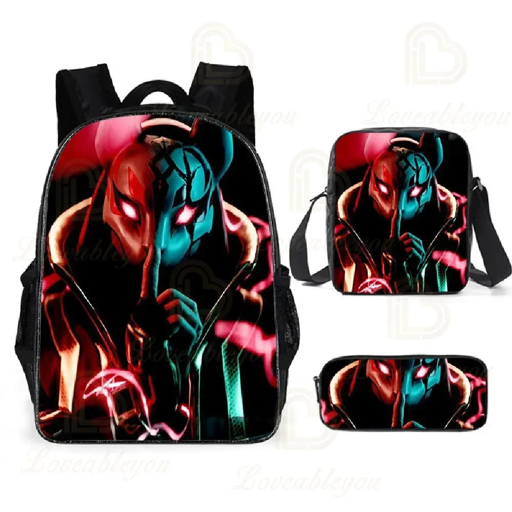 F-FORTNITE Battle Games Backpack for Children School Bag Boys Girls Primary Crossbody Pencil Case Kids Toddler Backpack