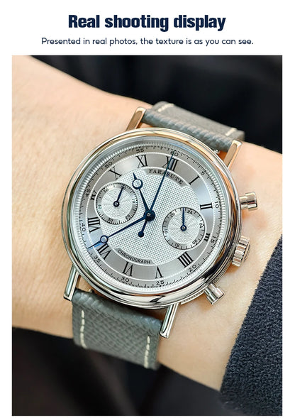 FARASUTE 2025 New Retro Mens Watches Quartz Watch For Men Speed Sports Chronograph AR Coating Sapphire VK64 Clock Reloj Hombre