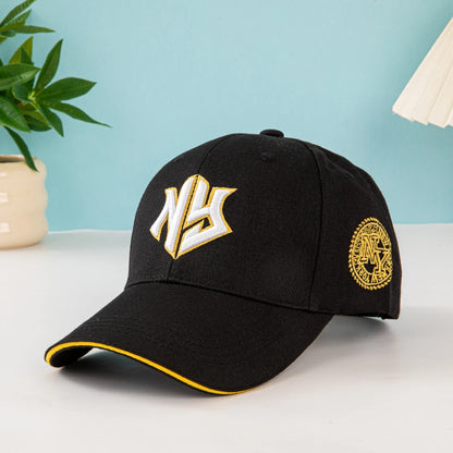 1pc unisex baseball cap with embroidered New York logo and stars - Lightweight cap, stretchable for adjustable buckle outdoor fi