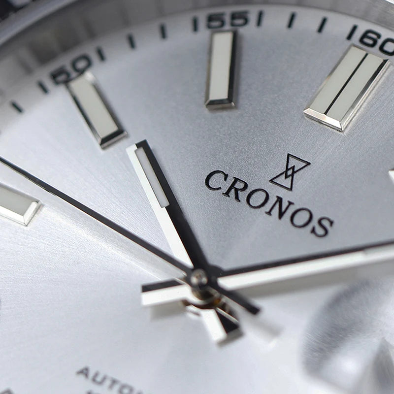 Cronos DateJ Luxury Men Watch Stainless Steel 5 Links Bracelet PT5000 Miyot 9015 100m Water Resistant Sapphire L6046M