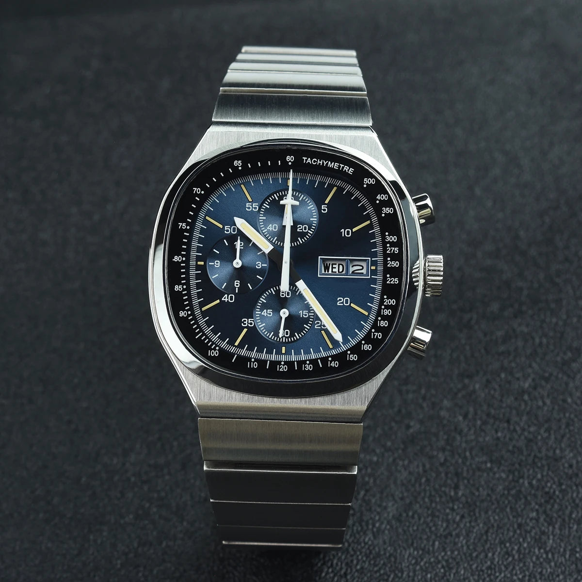 Hruodland new 2025 new 0S00 retro men's quartz chronograph sapphire stainless steel waterproof 5Bar luminous C3 reloj hombre