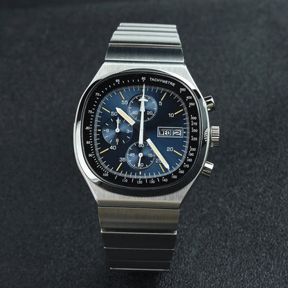 Hruodland new 2025 new 0S00 retro men's quartz chronograph sapphire stainless steel waterproof 5Bar luminous C3 reloj hombre
