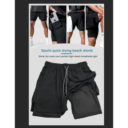 The Latest Dragon Ball GOKU Vegeta Anime Peripheral Double-layer Shorts American Men's Comfortable Sports Five-point Pants