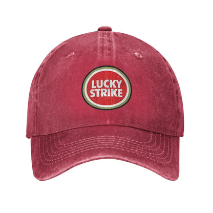 Lucky Strike Letters Troye Sivan Music Sport Retro Cowboy Washed Baseball Caps Men Denim Street Tide Hat Hiking Mens Dad Cap