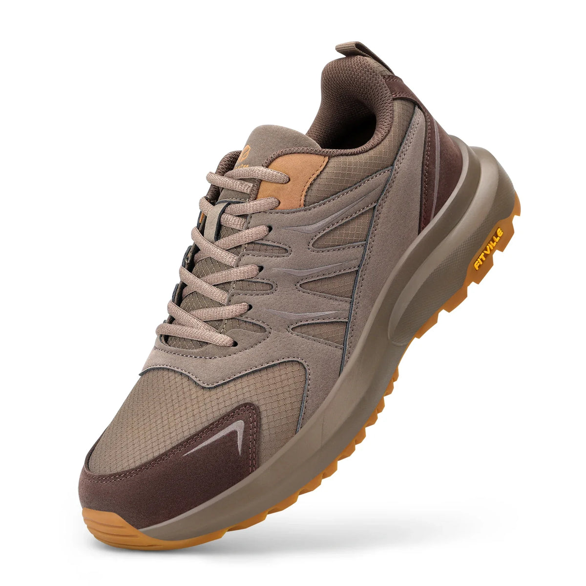 FitVille extra brede sneakers voor heren, wandel- en loopschoenen, brede neus, lichtgewicht hardloopschoen voor platvoeten met steun voor de voetboog