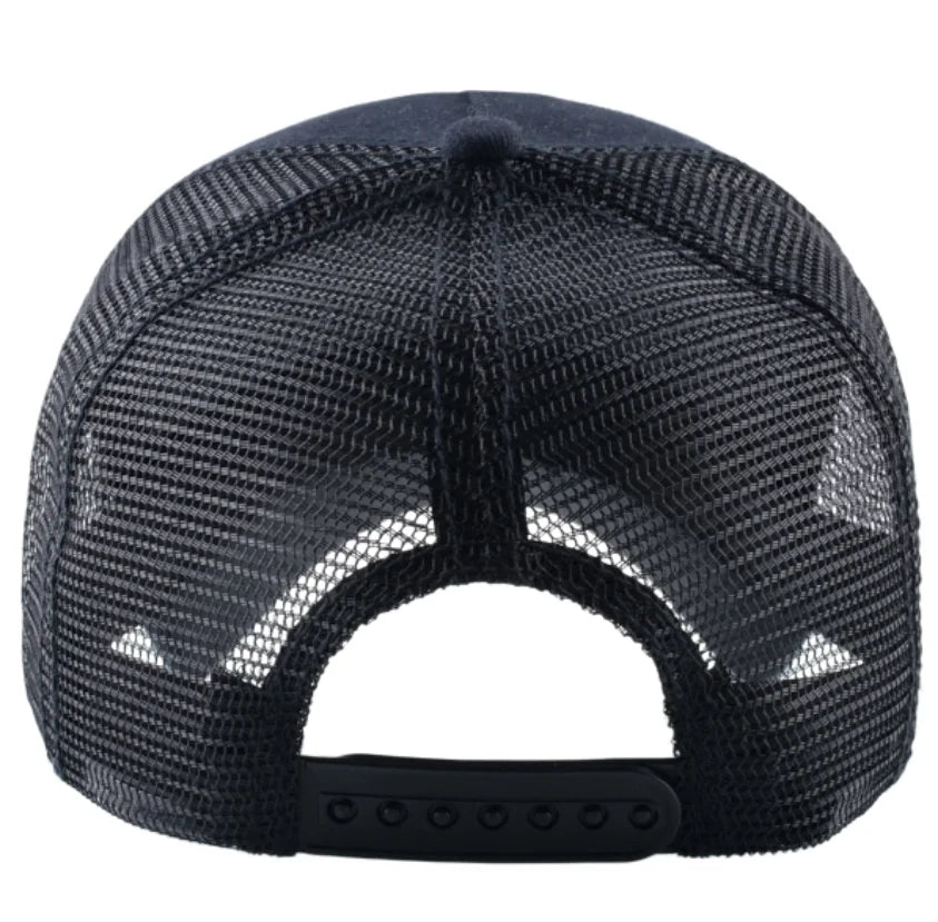 Boné de basebol trucker em malha respirável com bordado Wolf Patch, ajustável, estilo hip hop, para homem e mulher, com pala e fecho snapback, ideal para exterior e oferta