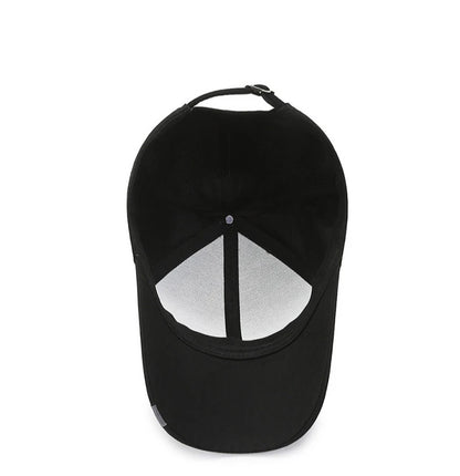 Men's Baseball Hat Hard Top Spring Autumn Big Head Circumference Cotton Cap Sun Protection Dad Cap Adjustable Strap Fishing Hat
