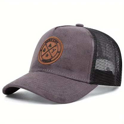 New men's and women's universal mesh suede work cap, men's baseball cap, breathable sports cap for spring and summer.